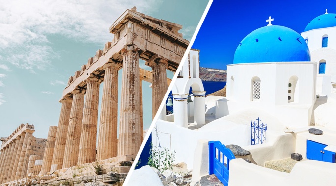 Combiné Île de Santorin, île de Naxos et Athènes, Combiné Grèce & ses îles, Grèce Continentale, Athènes & sa région par Ôvoyages Combiné Île de Santorin, île de Naxos et Athènes, Combiné Grèce & ses îles, Grèce Continentale, Athènes & sa région par Ôvoyages