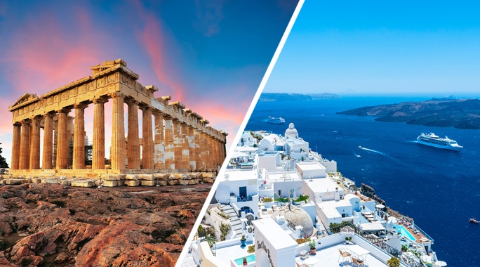 Combiné Athènes & Îles de Santorin Grèce, Combiné Grèce & ses îles, Grèce Continentale, Athènes & sa région par Ôvoyages Combiné Athènes & Îles de Santorin Grèce, Combiné Grèce & ses îles, Grèce Continentale, Athènes & sa région par Ôvoyages