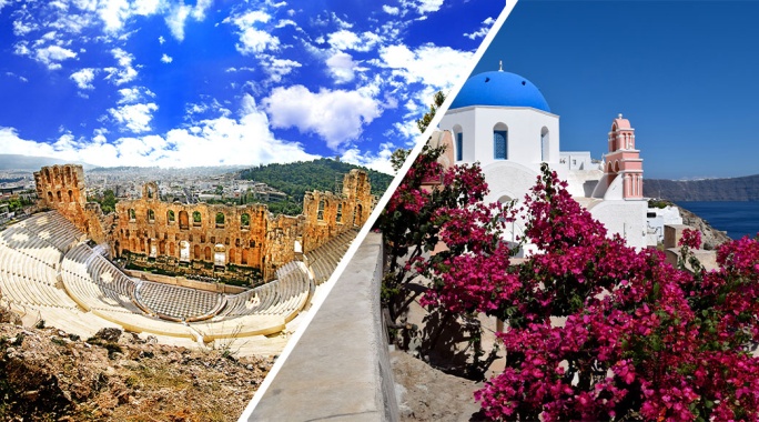 Combiné Athènes & île de Santorin 2* ou 3*, Combiné Grèce & ses îles, Grèce Continentale, Athènes & sa région par Ôvoyages Combiné Athènes & île de Santorin 2* ou 3*, Combiné Grèce & ses îles, Grèce Continentale, Athènes & sa région par Ôvoyages